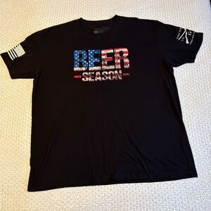 Grunt Style Black 'Beer Season' Men's T-Shirt